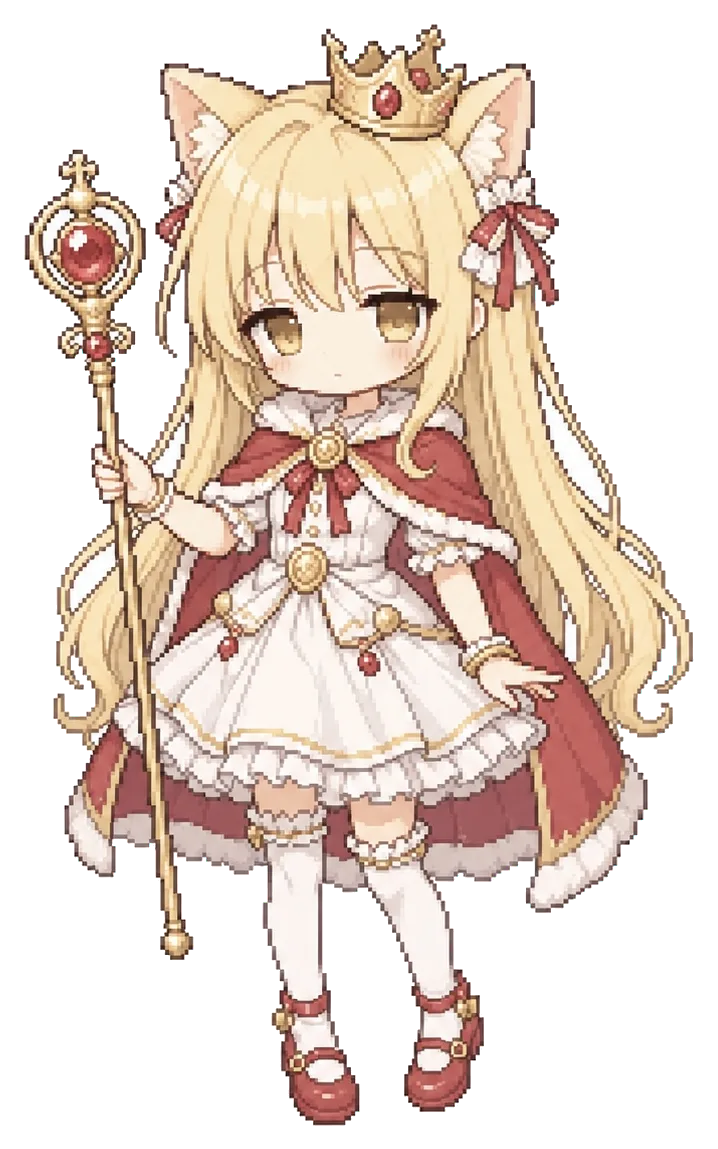 復元される王様ねこちゃん