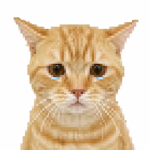 泣いている茶トラ猫